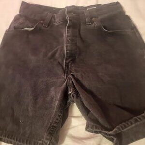 Womens Levi's 950 Relaxed Fit Black Shorts Size 8